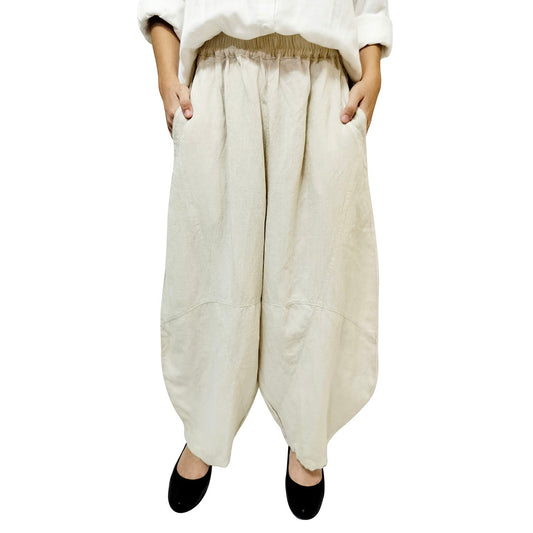 Loose casual pants women's bloomers literary retro cotton and linen