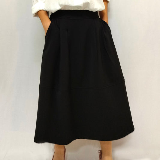 Temperament high-waisted A-line skirt