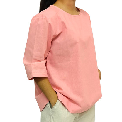 Linen crewneck T-shirt top