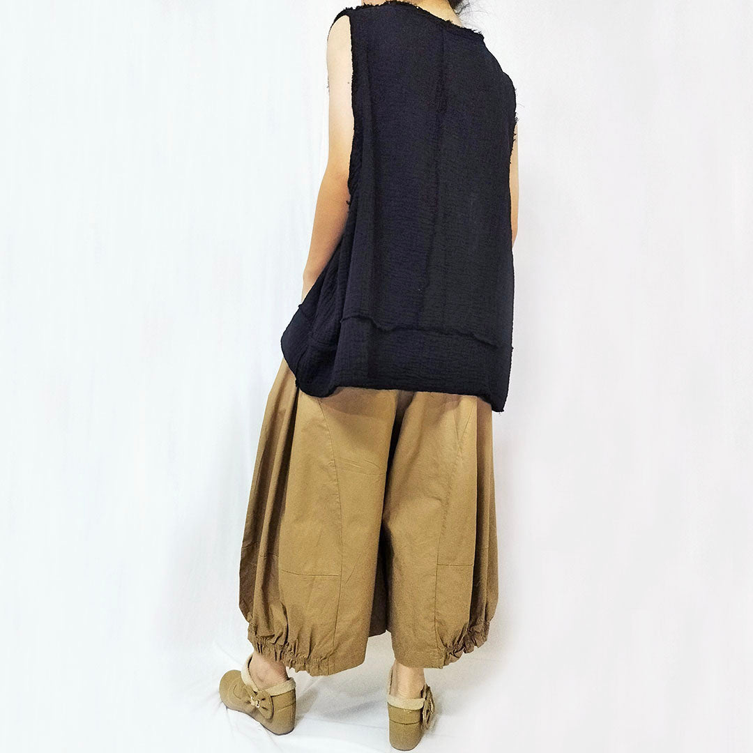 Soft Cotton Linen Women's New Arrival: Versatile, Travel-Friendly Artistic Vest