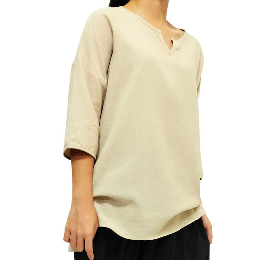 Mid-sleeved loose top