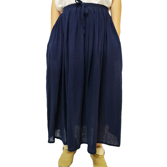 Cotton and linen women's new style of literary, fresh and simple skirtCotton and Linen Skirt