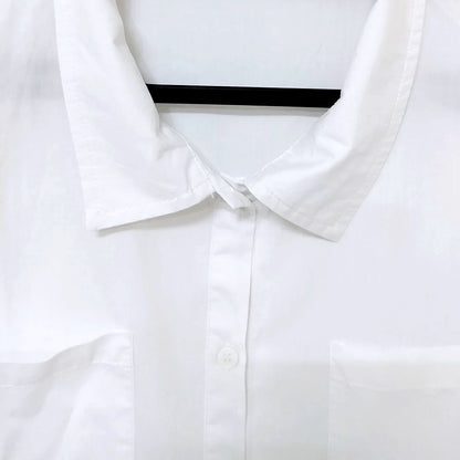 2024 Summer New Women’s Cotton Short Sleeve Shirt: Loose Fit, Stylish Elastic Sleeve Blouse