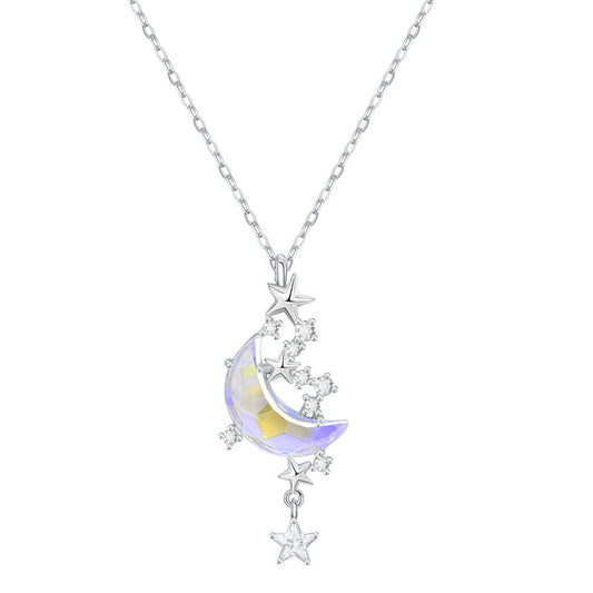 S925 Sterling Silver Celestial Necklace: Elegant and Unique Design